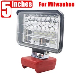 For Milwaukee LED Work Light Flashlights Torch Spotlight 18V Li-ion Battery 5in - Picture 1 of 6