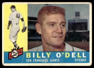 1960 Topps #303 Billy O'Dell San Francisco Giants Low Grade crease - Bild 1 von 2