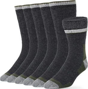 Merino Wool Hiking Socks Thermal Warm Crew Winter Boot Sock Men & Women 3 Pairs - Picture 1 of 6