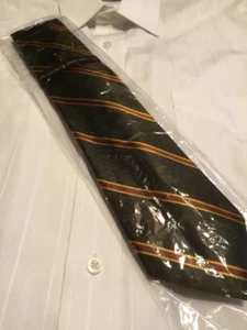Cravatta uomo nera marrone 100% seta - Foto 1 di 4