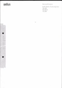 Braun Service Manual für TG 502-504  Copy - Picture 1 of 1
