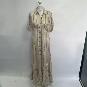 Free People Rowan Maxi-Shirt Kleid. Creme/Blau. XS. UVP £118 - Bild 1 von 6