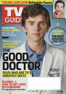 TV GUIDE February 19 2018 Freddie Highmore The Good Doctor Iain Armitage Sheldon - Image 1 of 3