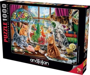 NEW Anatolian Jigsaw Puzzle 1000 Pieces P1142 Kittens and Aquarium - Imagen 1 de 2