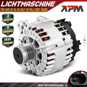 Lichtmaschine Generator 140A 14V für Audi A3 8V VW Golf VII Polo Seat Skoda - Bild 1 von 9