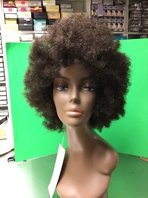 Halloween FY FOXXY Disfraz Afro Moda Fantasía Juegos con disfraces Peluca Rizada, Marrón Foto 1 de 4