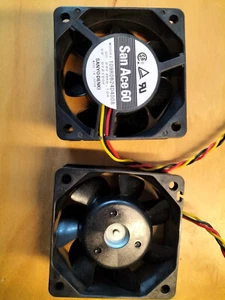 Fan / fan Sanyo Denki 60x60x25, 24V dual bearing, 109R0624D4 D08 with speedometer - Picture 1 of 2