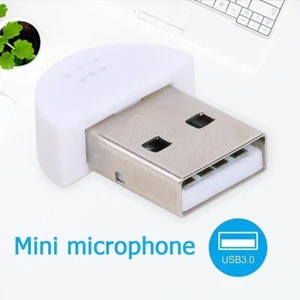 Mini USB Microphone MIC Audio Adapter Direct Connect for PC (White) - Photo 1/7