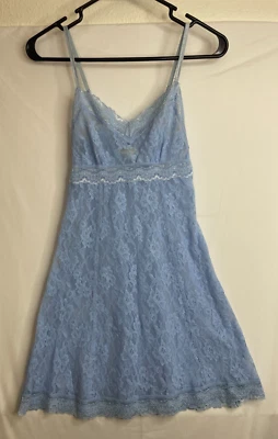 Arianne Y2K Azul Encaje Elegante Lencería Vestido Sin Mangas Para Mujer S Romántico Fecha Noche Foto 1 de 4
