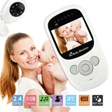 Baby Monitor Camera Night Vision Audio Video Wireless 2.4GHz Digital Color LCD