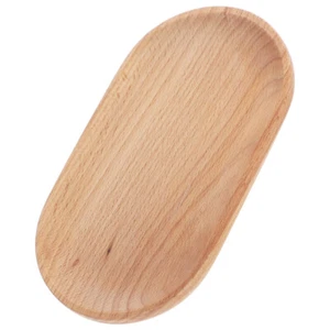 Mini-Serviertablett, ovales Holz-Dessert-Tassen-Tablett, kleines - Bild 1 von 17