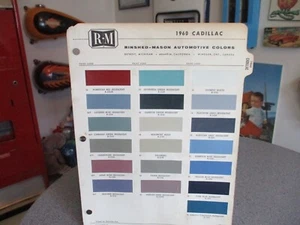 PAINT COLOUR REFERENCE 1960 R-M CADILLAC  AUTOMOTIVE  PAINT CHIPS SAMPLE - Bild 1 von 2