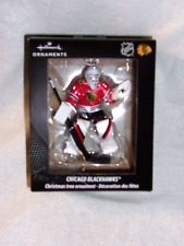 Hallmark Chicago Blackhawks Goalie NHL Hockey Black Box Ornament NIB