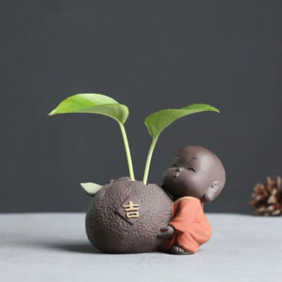 yixing zisha tea pet lovely home decoration mini vase creative tea play monk new - Image 1 of 4