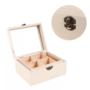 Unfinished Wood Treasure Chest Unfinished Drawer Case Wooden Boxes Paint - Picture 1 of 11