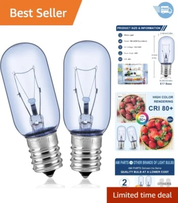 Pack of 2 T8 40W Refrigerator Light Bulbs - Compatible with Kenmore & Whirlpool - Image 1 of 4