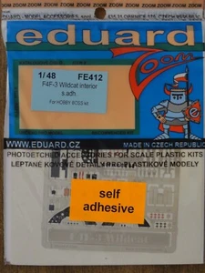 1/48 Eduard Zoom F4F-3 WILDCAT Interior COLOR Photo Etch for Hobby Boss PE OOP - Picture 1 of 1