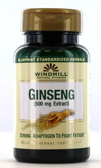 Ginseng 500 mg. Extracto por molino de viento adaptógeno fuerte para combatir la fatiga 60 cápsulas Foto 1 de 1