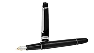 MONTBLANC Meisterstuck Classique Platinum-Coated Fountain Pen And Pouch 130452 - Picture 1 of 10
