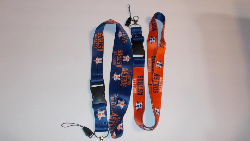 Dos cordones de béisbol MLB de los Astros de Houston - impresos en ambos lados 25" de largo Foto 1 de 1