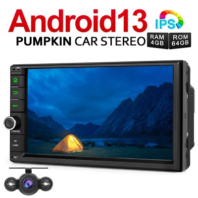 Pumpkin 7" Android 13 Autoradio 4GB 64GB GPS Navi 2 DIN DAB Bluetooth RDS Kamera - Bild 1 von 4