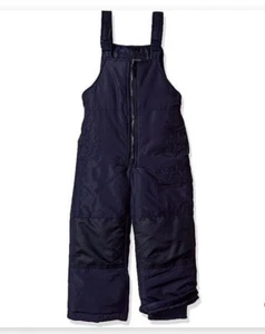 NWT LONDON FOG Big Boys Classic Heavyweight Snow Bib Ski Pant Navy Blue Size 8 - Picture 1 of 10