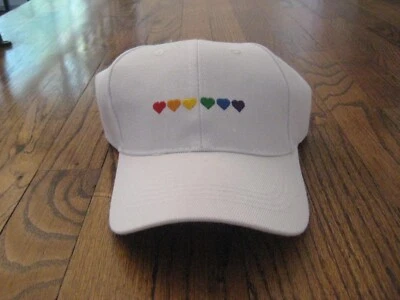 Gorra de béisbol Pride Heart LGBTQ gorra blanca nueva Foto 1 de 4