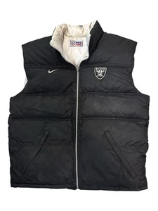 Gilet imbottito vintage Raiders Pro Line NFL Nike reversibile XL - Foto 1 di 12