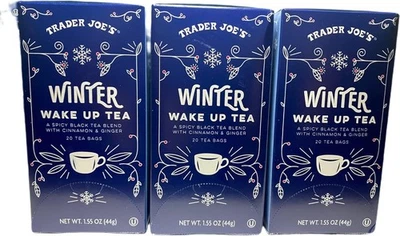 (3-Pack) Trader Joe's WINTER WAKE UP TEA 20-Tea Bags Morning Caffine *BB 7/2027* - Image 1 of 3