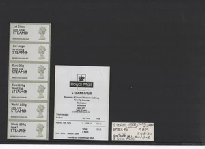 Machin Ma13 STEAM GWR A010 ZONE RATES 1-3 2020 Collector Strip POST GO RARE - Bild 1 von 1