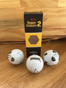 HAPPY GILMORE 2 CALLAWAY SLEEVE OF 3 (1 BALL FROM EACH LIMITED EDITION)!!! - Picture 1 of 9