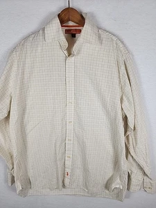 Sette Ponti Hemd Herren Gr. XXL hellbraun beige Baumwolle Langarm Knopfleiste kariert 2XL - Bild 1 von 10