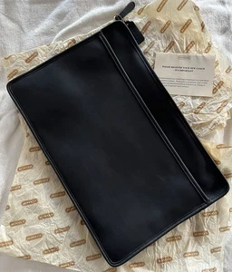 Vintage Coach 5225 Black Leather Document Laptop Portfolio Brief Case USA 1995 - Picture 1 of 16