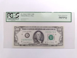 PCGS $100 Fr. 2166-I 1969C Choice About New 58PPQ Federal Reserve Note - Picture 1 of 2