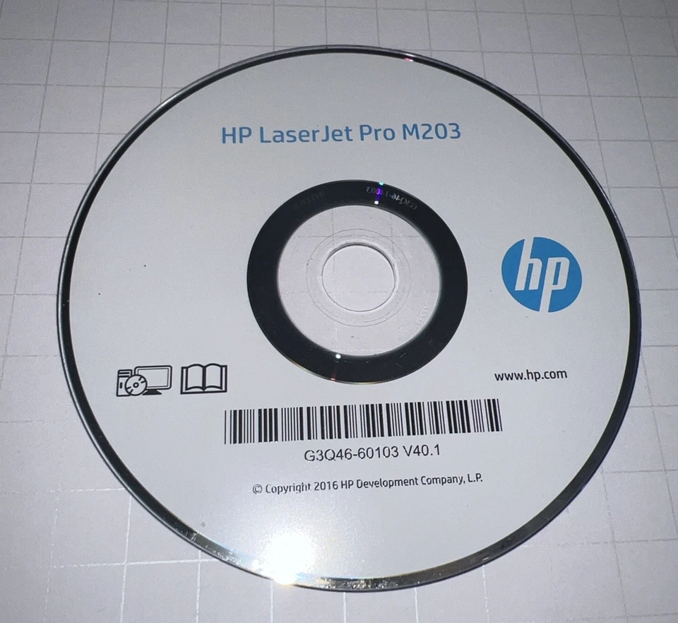 Hp LaserJet Pro M203 Printer Software Driver CD DVD only - Image 1 of 1