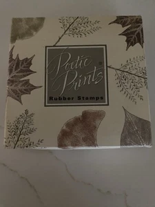Impresiones poéticas hojas reales conjunto de 4 estampillas de goma artes de héroe - Imagen 1 de 3
