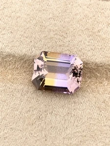 7.10 Carats Gorgeous Emerald cut Bolivian ametrine for jewellery - Picture 1 of 8