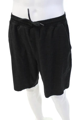 Pantalones Cortos Deportivos Lululemon Hombres Negros Cordón Mezcla Nailon Talla S Foto 1 de 4