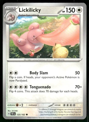 Lickilicky 125/162 Common Normal NM Pokemon SV05: Temporal Forces - Image 1 of 2