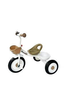 Trike für Kinder Dreirad 3 Räder Fahrrad Outdoor geeignet 2-6 Jahre weiß/khaki - Bild 1 von 7