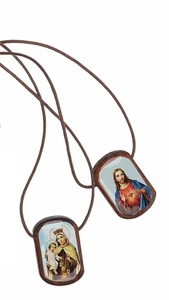 Escapulario católico (marrón tradicional - mediano) - Imagen 1 de 8