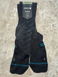 Calze nere nuove con etichette Stance FreshTek Performance Run Light Crew grandi 9-13 - Foto 1 di 2