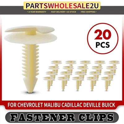 20 piezas clips de panel de moldura de puerta de nailon de 7,94 mm retenedor doble cabezal para GM Chevy Buick Foto 1 de 4