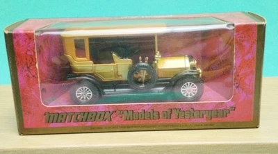   matchbox models of yesteryear 1907 Y-5  Peugeot  Toit Doré 1/43e En Boîte  - Photo 1/4