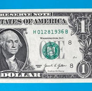 January 28, 1936 (H 01281936 B) BIRTHDAY ANNIVERSARY $1 One Dollar Bill *UNC* . - Picture 1 of 4