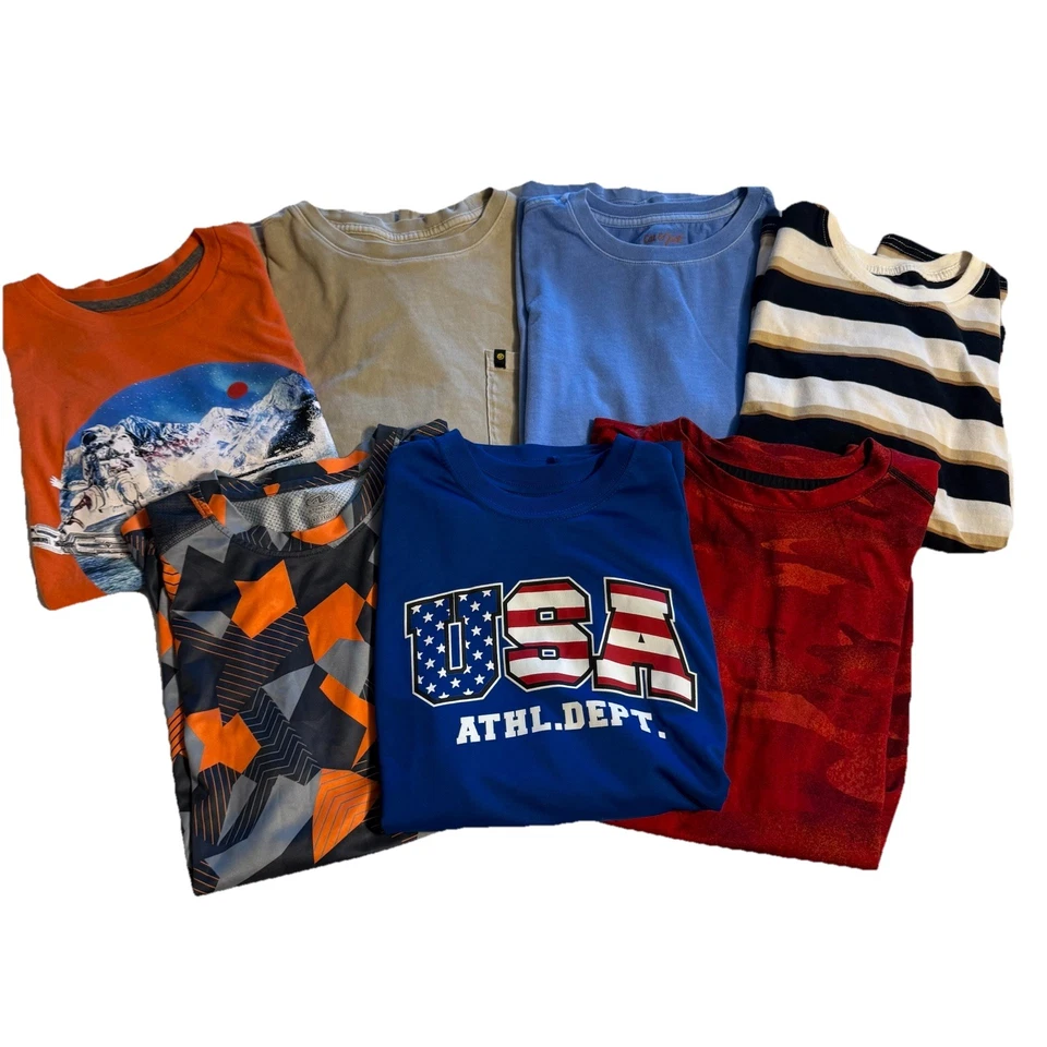 Lote de 7 camisetas de marca mixta para niños talla XL/XXL Foto 1 de 4