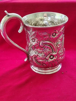 Bola Eoff & Shepard Black & Co. Taza Bautizo Bebé Taza Nueva York Moneda Plata Foto 1 de 4