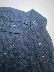 Polo Ralph Lauren kariertes Slim Fit Herrenhemd mit Knopfleiste Größe Medium - Bild 1 von 5