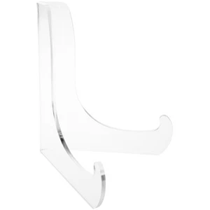Caballete angular acrílico transparente Plymor con repisas de soporte profundo, 7,5" H x 7" W x 5,75" D - Imagen 1 de 2