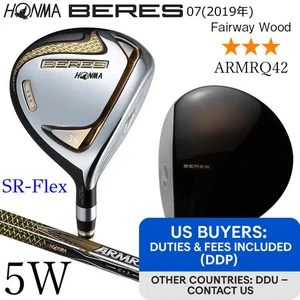 HONMA BERES 2019 3-Star 5W 18° Fairway wood SR-Flex ARMRQ 42 3S w/Headcover - Picture 1 of 8